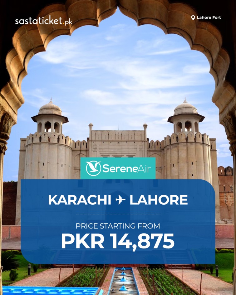 Serene air karachi to lahore Flights discounts